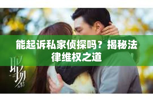 能起诉私家侦探吗？揭秘法律维权之道