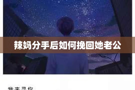 辣妈分手后如何挽回她老公