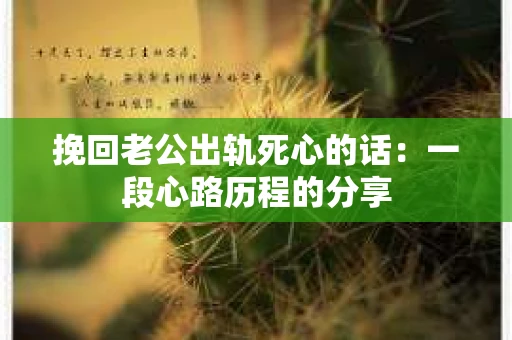 挽回老公出轨死心的话：一段心路历程的分享