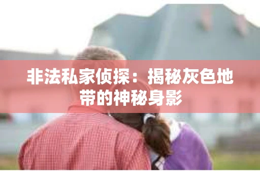 非法私家侦探：揭秘灰色地带的神秘身影