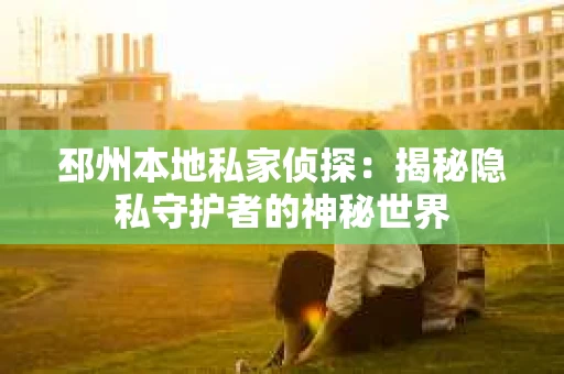 邳州本地私家侦探：揭秘隐私守护者的神秘世界