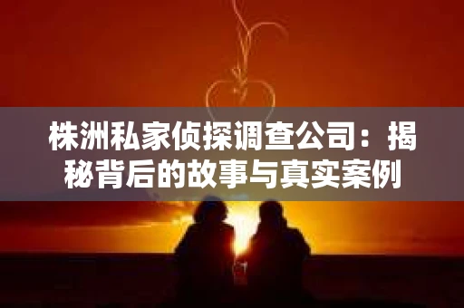 株洲私家侦探调查公司：揭秘背后的故事与真实案例