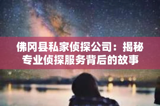 佛冈县私家侦探公司：揭秘专业侦探服务背后的故事